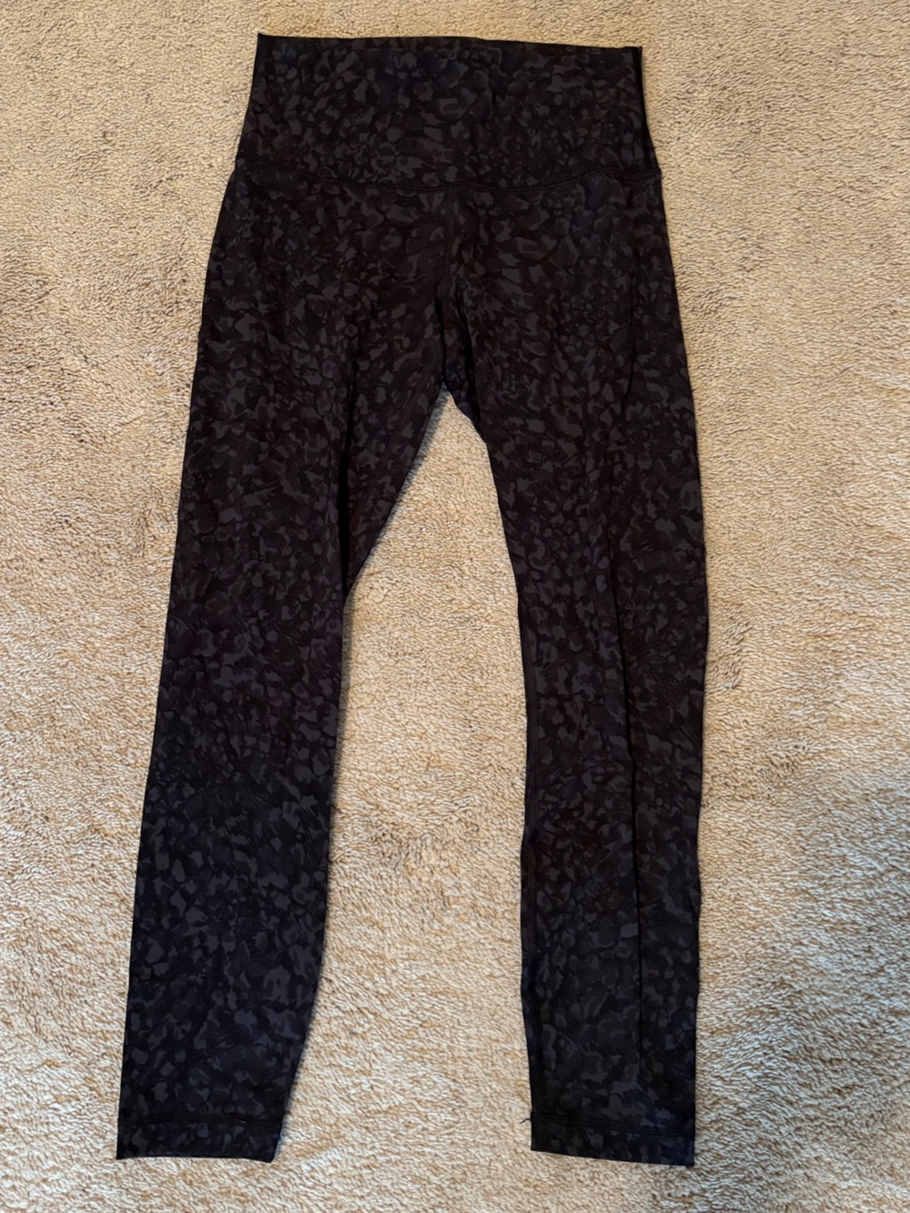 Lululemon Wunder Under 25 Black Leopard Print Leggings